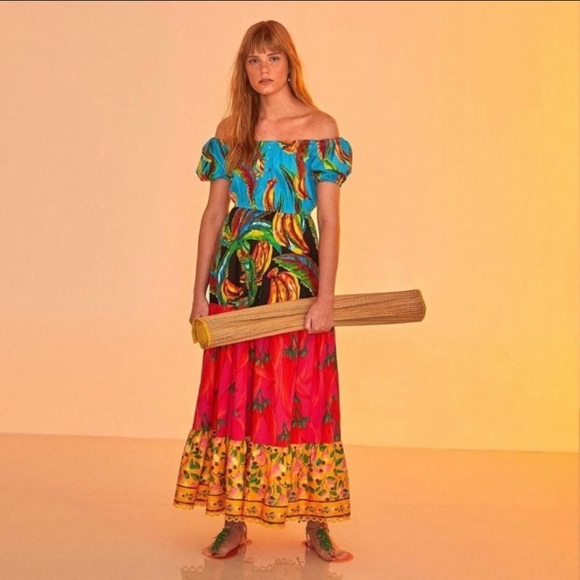 FARM Rio Dresses & Skirts - FARM RIO Mixed Print Maxi Dress XSmall NWT
